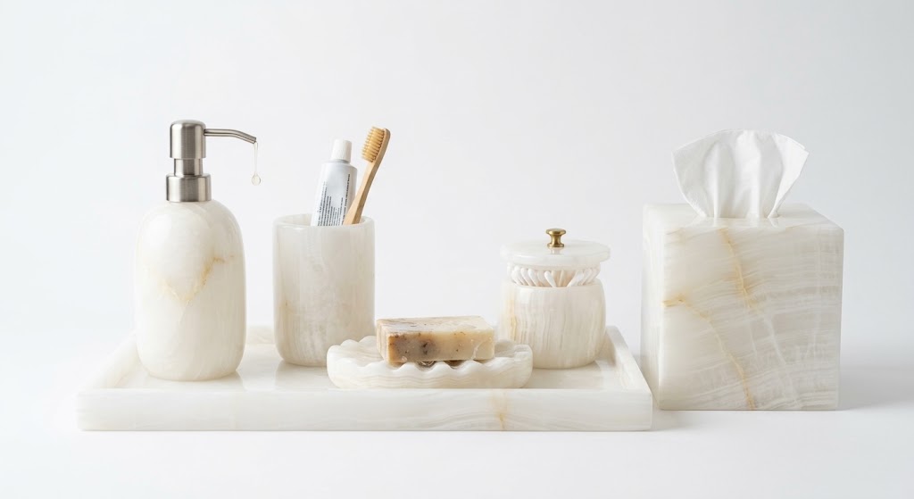 Marble Handicraft Bathroom Set